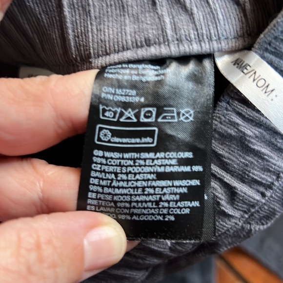 Fine wale grey corduroy pants - Picture 4 of 5